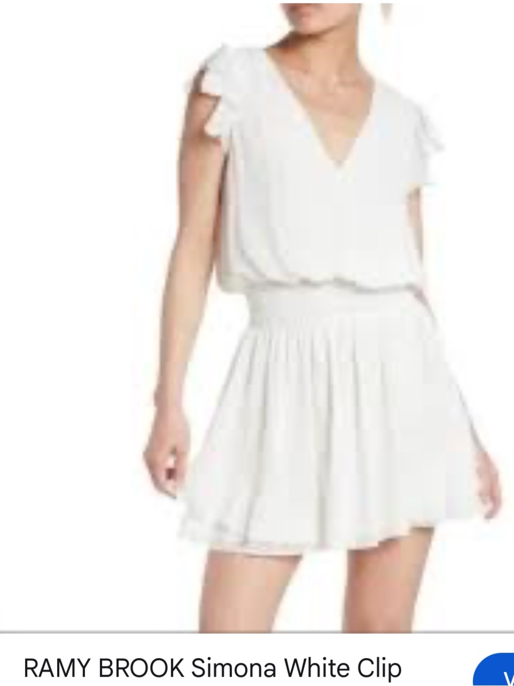 Ramy Brook Simona White Clip Dot Mini Dress Size Small